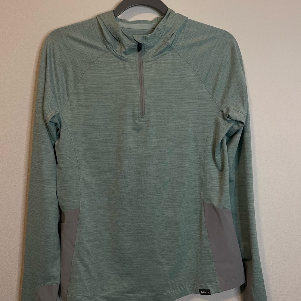 Orvis Pro Light Blue Quarter-Zip Pullover